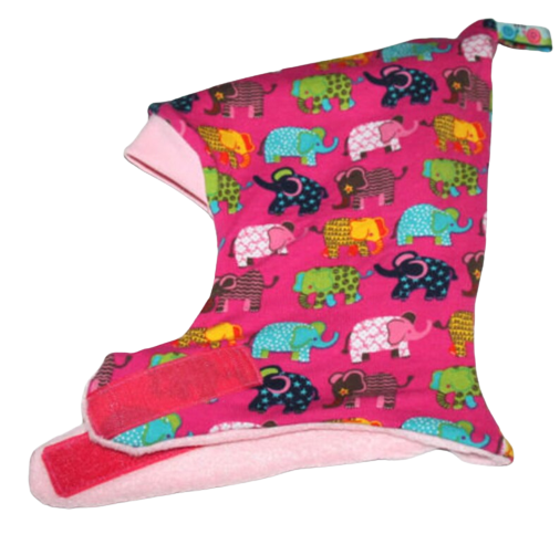 Elefanten Wintermütze Zipfelmütze Jersey Fleece - pink - Mädchen Kinder